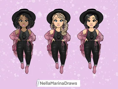 Curvy Bohemian Festival Girls bohemian curvy girl fashion doll