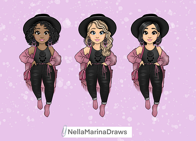 Curvy Bohemian Festival Girls bohemian curvy girl fashion doll