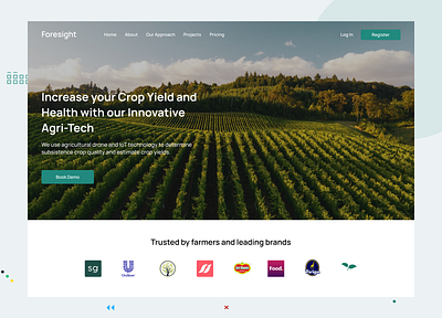 Foresight AgriTech SaaS Landing Page agriculture agritech app application crops desktop drone farmer farming foresight innovation inspiration iot landing page saas tech ui ux web webdesign