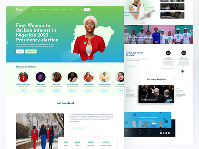 Quipt Org (She/her) design female figma landing page ngo npo ui ux website women womeninpolitics