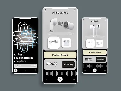 UI/UX ` Mobile App Airpods . design ios16 iphone mobile mobileapp mobileui mobileux ui uiux ux