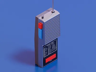 Old Walkie-Talkie 📻 3d 3d render blender cycles emilioriosdesigns isometric radio walkie talkie