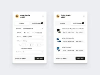 Order shipping rate autentika inventory management label order shipping ui warehouse warehouse management wms