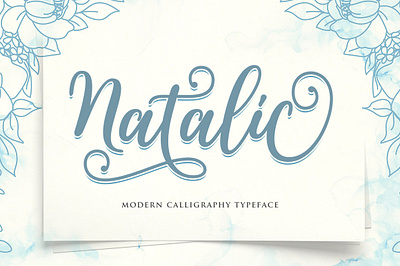 Natalic Script branding calligraphy design font script lovely font modern font script font wedding card wedding font wedding fonts