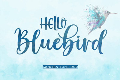 Hello Bluebird Font Duo branding lovely font modern font modern font duo modern script modern script font script font wedding font wedding fonts