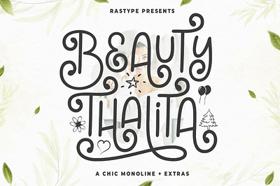 Beauty Thalita birthday font branding display font font lovely font modern display popular font wedding font