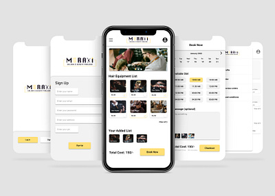 Mobile App Design For Salon branding graphic design ui