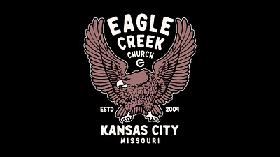 Eagle Creek Shirt Logo branding creek custom design eagle graphic design logo old school shirt vector