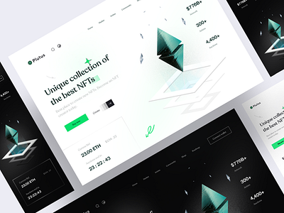 Plutus® Landing page 3d app application artwork banking branding card crypto currency darkmode design flat hero illustration landing landing page logo minimal nft ui