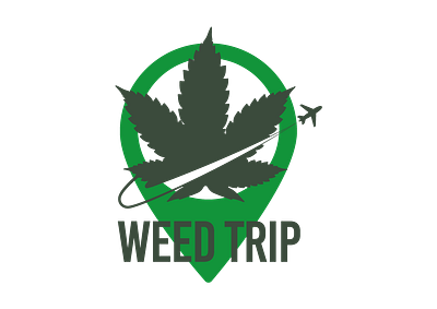WEED TRIP brand branding design graphic design illustration logo logo design travels typography vector weed