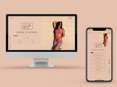 Booty by Judy - Online Coaching - Web Design fitness health online coaching ui ux web design website
