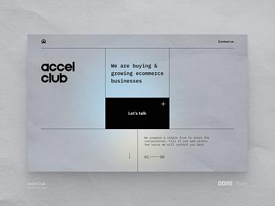 Accel Club / WEB Design concept brand design brand identity branding concept hero hero screen logo ui uiux web web design webdesign
