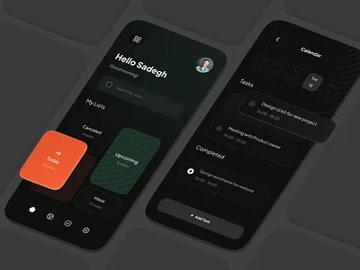 To Do App- Dark version android clean daily task dark dark version goal habit ios list minimal mobile modern neat planning task task man to do todo ui ux