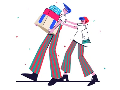 Joint Work 2d art assist branding buy character characterdesign design draw flat illustration illustrator joint logo ui vector