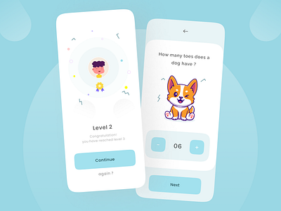 Quiz App Design app app design children daily design graphic design illustration kid kids mobile question quiz quiz app quiz app design quiz ui task ui uiux userinterface ux