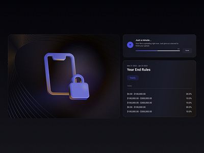 Dark Mode Concept 3d cards component darkmode darkmode3d darkmodecomponent ill illustration loading ui