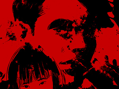 Second try abstract composition design illustration ink ink splatter inkotber inktober2022 laconic lines minimal portrait portrait illustration poster rorschach splatter