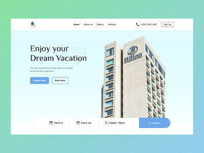 Hotel Booking Hero Section figma header design hero section ui home page hotel book header hotel book hero section hotel booking hero section hotel booking ui design hotel booking website landing page ui ui web header website header