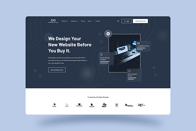 It Company Landing Page Design with Figma it company landing page landing page design landing page ui landingpage ui tech tech company tech landing