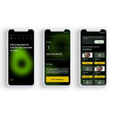 UI/UX Conceptualizing for a fruit and vegetable swapping app appconcept appdesign food swap mobile mobile app productdesign sustainability ui ux