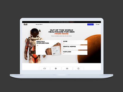 Landing page for men's sexual health clinic clinic design ecommerce healthcare landing page sexual health ui ux virtual health webdesign