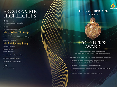 The Boys Brigade Singapore FOUNDERS AWARD 2022 CEREMONY award