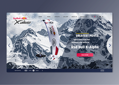 redesign for Red Bull Alps design typography ui ux web