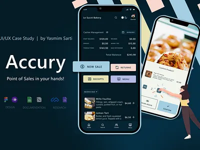 Accury - Cash Register App Case Study case study cash register design interface mobile money pos system ui ui design uiux ux research