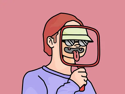 Abstract Clean Portrait Illustration 2d abstract art boy character character design clothes creative creative design design digital face flat graphic design illustration male man portrait style vector