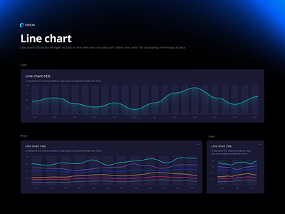 Line charts / Orion UI 3d animation app big data chart dashboard dataviz desktop dev graph graphic design infographic line line chart logo motion graphics service statistic template ui