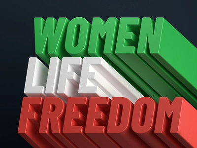 Women Life Freedom! 3d b3d blender cycles freedom illustration iran liberty life protest render revolution text women