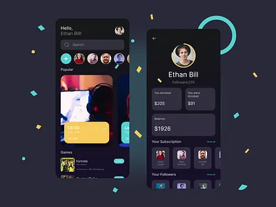 Streaming app mobile design app clean clean design concept design game gamer games homescreen live live app mobile mobile app social stream streaming ui ui ux ux videos