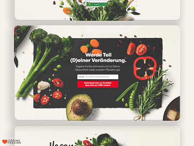 Brokkoli website branding brokkoli codingpassion cooking design landingpage ui ux vegan web website