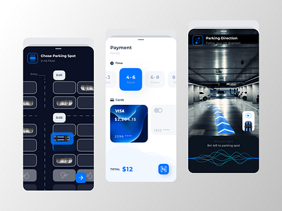 Car Parking AR Application ar car design figma interface minimal navigation parking rental ui ux