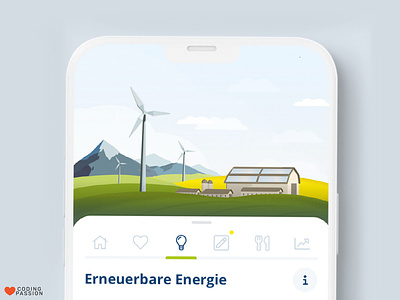 GLS Banking App app banking codingpassion design energy farm illustration landscape mountain ui ux windmill