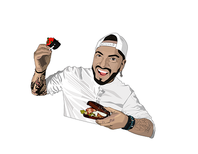 portret for food place advert advert illustration portret vector