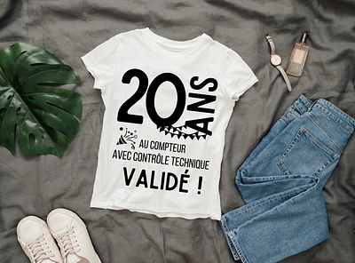 20 ans au compteur , contrôle technique validé anniversaire 20 ans anniversaire cadeau anniversaire cadeau anniversaire 20 ans cadeau humour 20 ans design drôle fun fête anniversaire graphic design illustration logo typographie ui âge