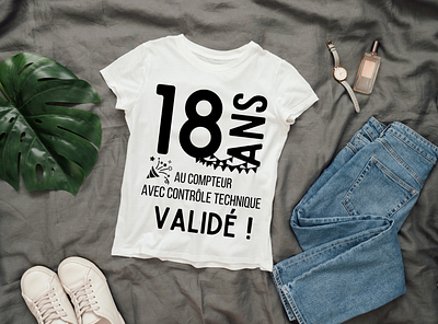 18 ans au compteur , cadeau anniversaire humour 18 ans 18 ans anniversaire cadeau 18 ans cadeau anniversaire cadeau danniversaire 18a cadeau humour 18 graphic design idée cadeau humour logo logo personnalisé anniversaire âge