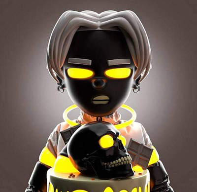 Stylized 3d model animation branding design graphic design illustration logo nft character ui ux vector