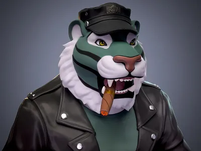 Tiger 3d model animation branding design graphic design illustration logo nft character ui ux vector