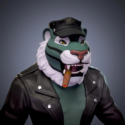 Tiger 3d model animation branding design graphic design illustration logo nft character ui ux vector