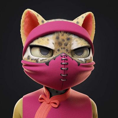 cat 3d realistic model animation branding design graphic design illustration logo nft character ui ux vector