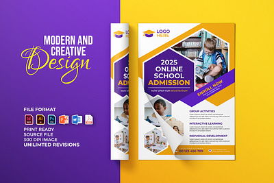 Modern & Creative Corporate Digital Flyer Design admission flyer business business flyer corporate creative design digital flyer doctor education flyer flyer modern modern flyer online admission professional promotion promotion flyer template unique