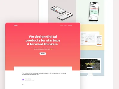 Cojo website retouch - UI/UX design ๐จ agency branding design desktop homepage illustration landing landing page logo product product design studio typography ui user experience ux web website