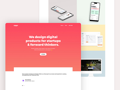 Cojo website retouch - UI/UX design 🎨 agency branding design desktop homepage illustration landing landing page logo product product design studio typography ui user experience ux web website