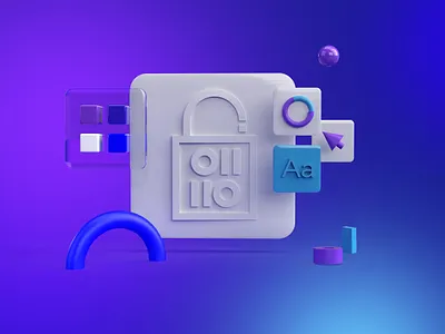 Intel 3D Illustration Tests 3d branding design icon illustration intel typography
