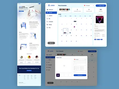 Social Media Schedulear design graphic design logo portfolio ui ux website
