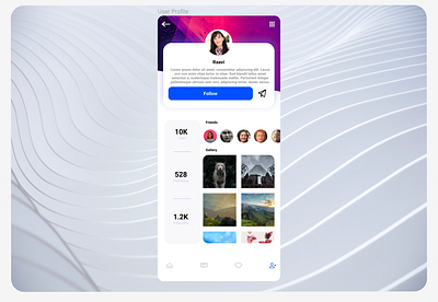 Social Media Homepage UI graphic design ui