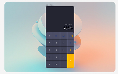 Calculator UI graphic design ui