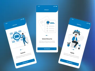 JOB SEARCH app branding design illustration logo typography ui ux vector website
